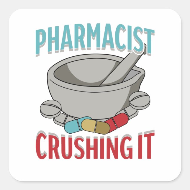Sticker Carré Pharmacien (Devant)