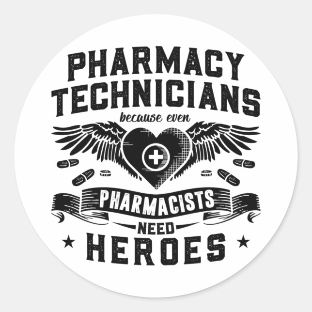 Sticker Carré Pharmaciens Techniciens en pharmacie Technicien Te (Devant)