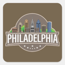 Sticker Carré Philadelphia Pennsylvania