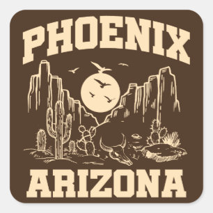 Sticker Carré Phoenix, Arizona