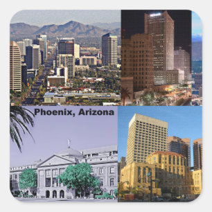 Sticker Carré Phoenix Arizona Montage