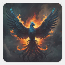Phoenix Bird Rising avec flammes