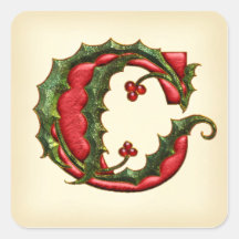 Phoques d'enveloppe C Holly de Noël