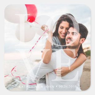 Sticker Carré Photo de couverture moderne "AMOUR"