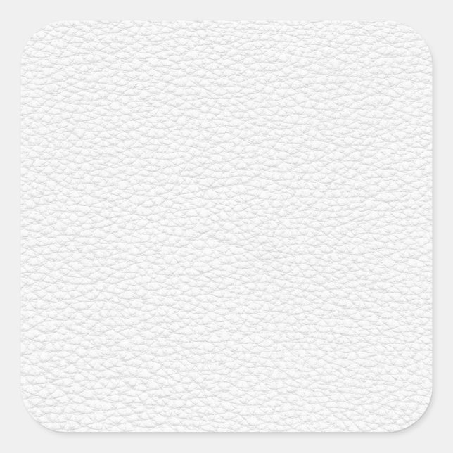 Sticker Carré Photo de cuir blanc. (Devant)