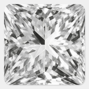 Sticker Carré Photo de diamant géométrique multiforme symétrique