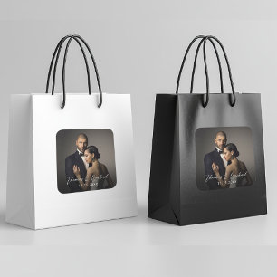 Sticker Carré Photo d'une mariée et d'une chambre de mariage per