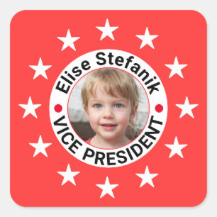 Sticker Carré Photo personnalisée Élection Républicaine 2024