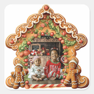 Sticker Carré Photo Sweet Gingerbread