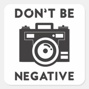 Sticker Carré Photographe Lens Camera Venin Idea