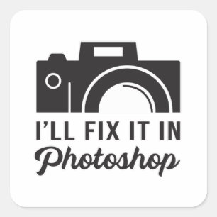 Sticker Carré Photographe Photographie Lens Funny Gift Idea