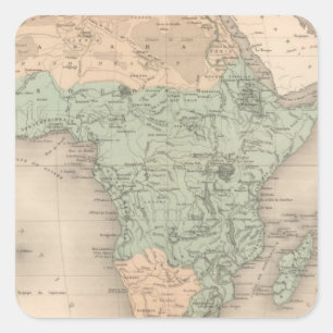 Sticker Carré Physique Afrique