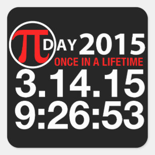 Sticker Carré Pi Day 2015