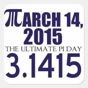 Sticker Carré Pi Day 2015