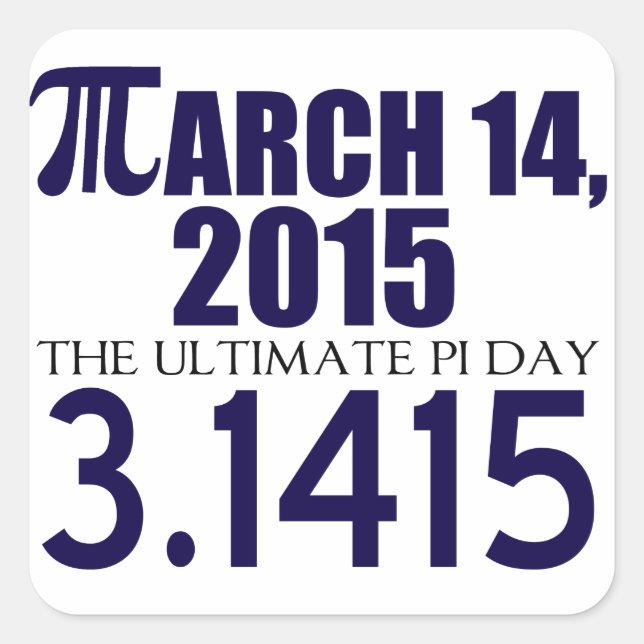 Sticker Carré Pi Day 2015 (Devant)