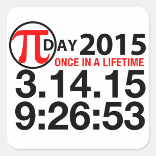 Sticker Carré Pi Day 2015