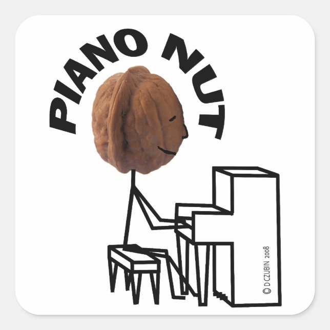 Sticker Carré Piano Nut (Devant)