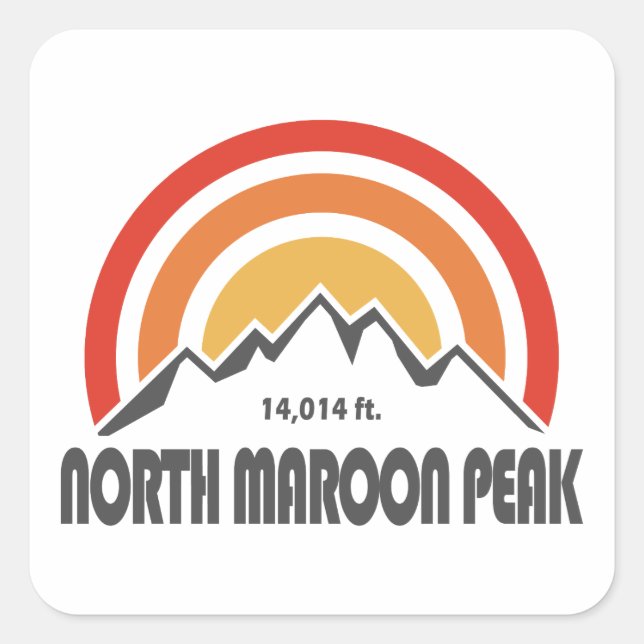 Sticker Carré Pic du Maron Nord (Devant)