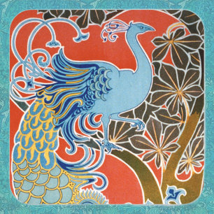 Sticker Carré Pic sur rouge