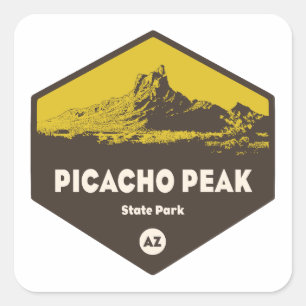 Sticker Carré Picacho Peak State Park Arizona