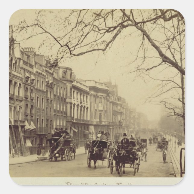 Sticker Carré Piccadilly facing East (sepia photo) (Devant)
