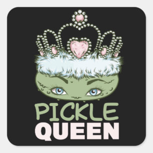 Sticker Carré Pickle Queen Pickles Ruler Pickles King