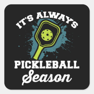 Sticker Carré Pickleball Drôle cadeaux de Pickleball