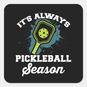 Sticker Carré Pickleball Drôle cadeaux de Pickleball
