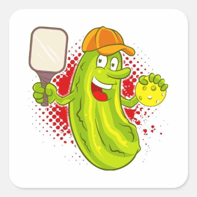 Sticker Carré Pickleball Pickleball (Devant)