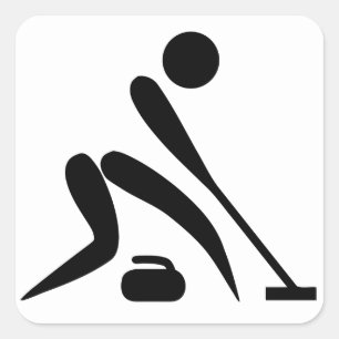 Sticker Carré Pictographe de curling