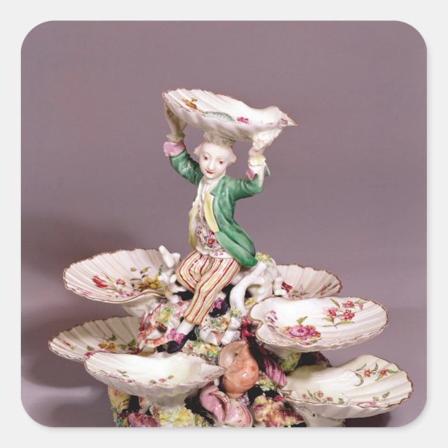 Sticker Carré Pièce maîtresse de table de Derby, 1760-65 (Devant)