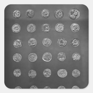 Sticker Carré Pièces byzantines et romaines, 04-10e siècle