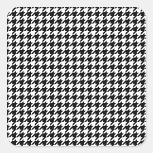 Sticker Carré Pied de fond blanc noir classique