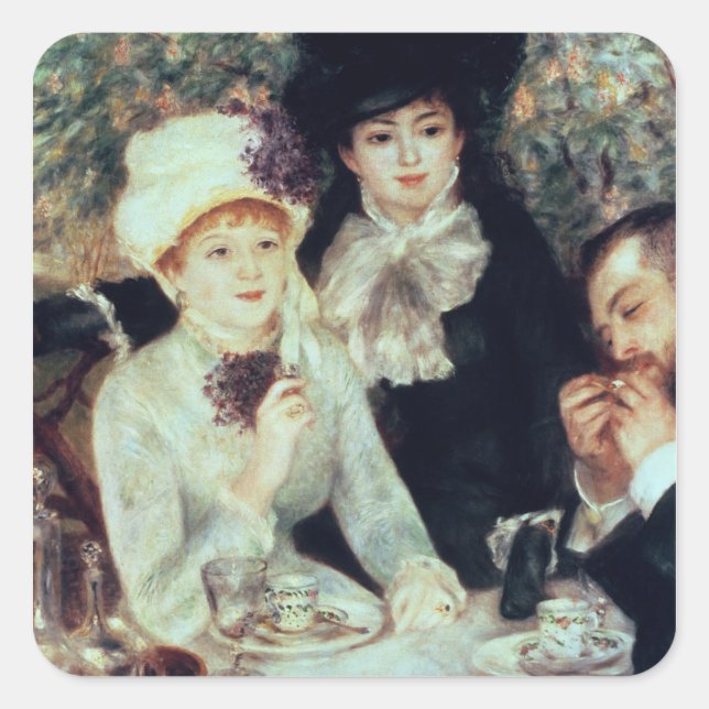 Sticker Carré Pierre A Renoir | Fin du déjeuner (Devant)