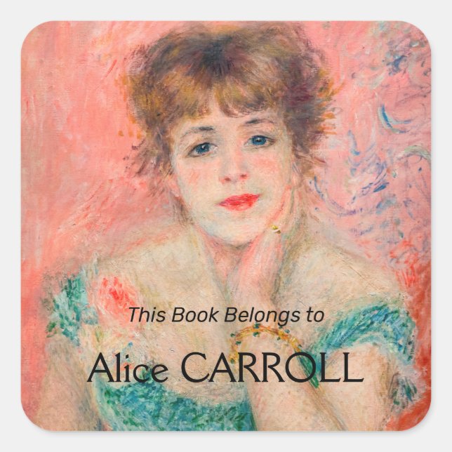 Sticker Carré Pierre-Auguste Renoir - Actrice Jeanne Samary (Devant)