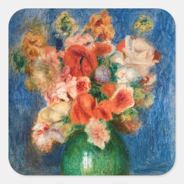 Sticker Carré Pierre-Auguste Renoir - Bouquet (Devant)