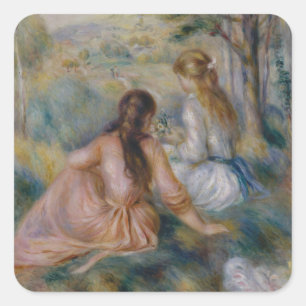 Sticker Carré Pierre Auguste Renoir dans le pré