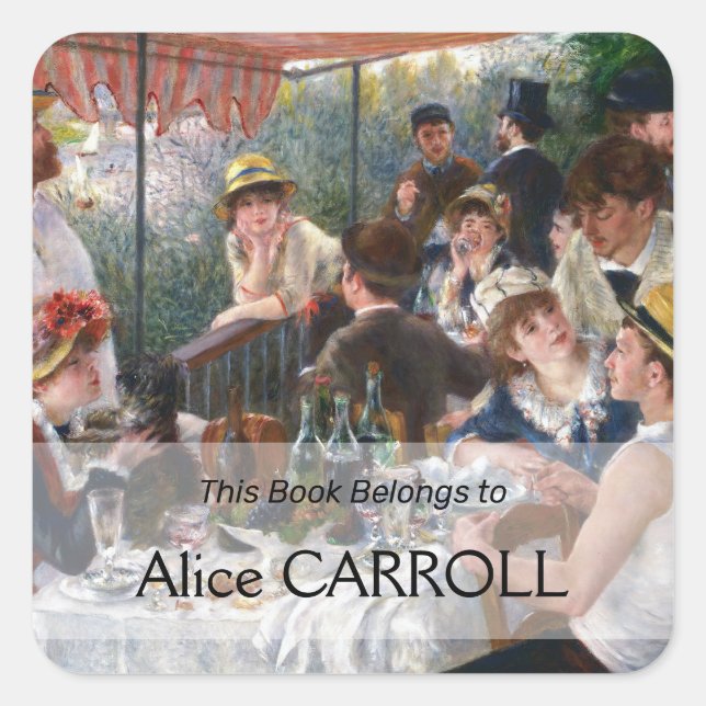 Sticker Carré Pierre-Auguste Renoir - Déjeuner de la fête nautiq (Devant)