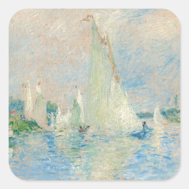 Sticker Carré Pierre-Auguste Renoir - Regatta à Argenteuil (Devant)