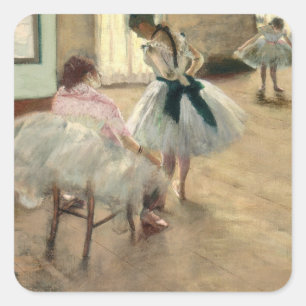 Sticker Carré Pierre un Renoir   la leçon de danse