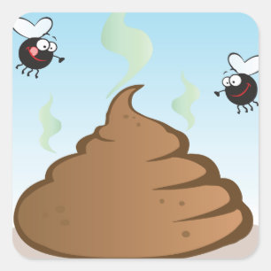 Sticker Carré Pile Puant De Poop