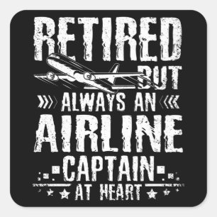 Sticker Carré Pilot de Retired