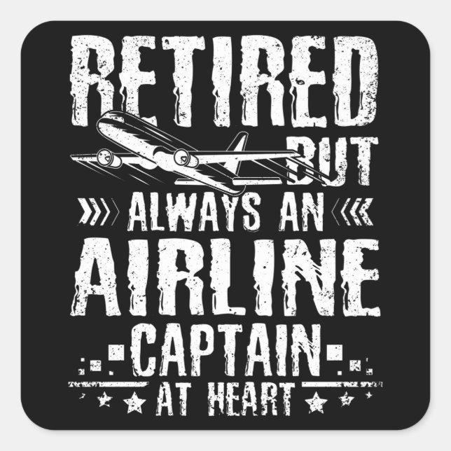 Sticker Carré Pilot de Retired (Devant)