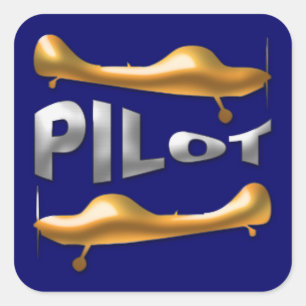 Sticker Carré Pilote