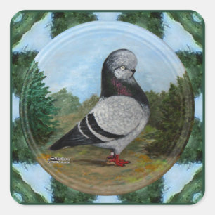 Sticker Carré Pinceau bleu Tumbler