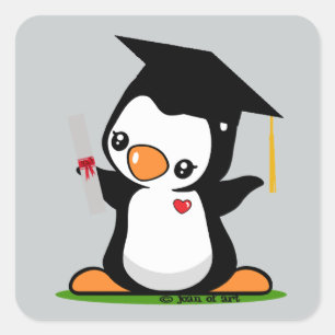 Sticker Carré Pingouin