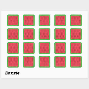 Sticker Carré Pink Green Watermelon motif été