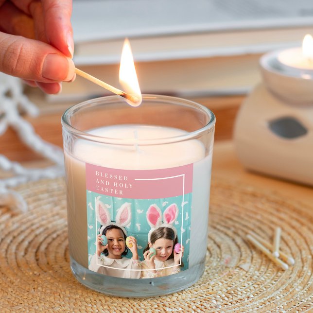 Sticker Carré Pink Happy Blessed Easter | Venin (Créateur téléchargé)