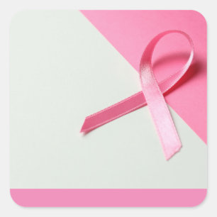 Sticker Carré Pink Ribbon Sensibilisation au cancer du sein