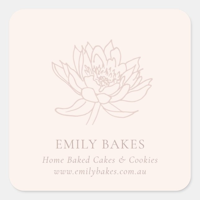 STICKER CARRÉ PINK ROSE GOLD LOTUS PROFESSIONNEL DES AFFAIRES FL (Devant)